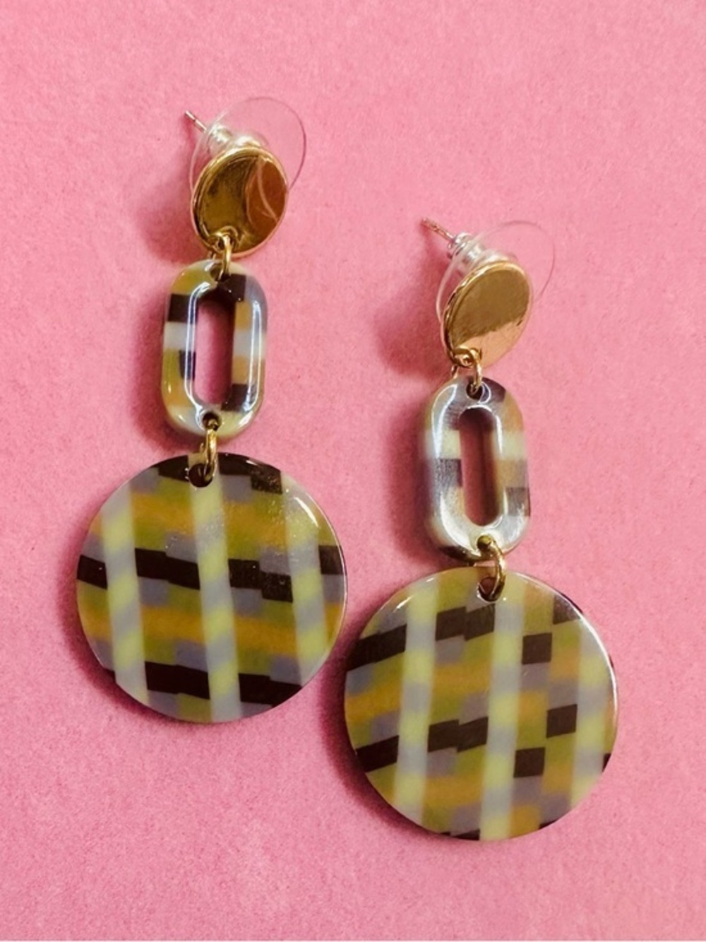 Multicolor Retro Dangle Earrings
